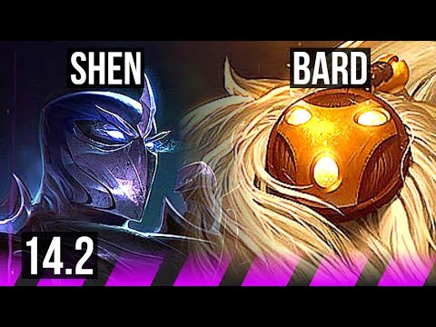 SHEN & Jhin vs BARD & Ez (SUP) | 4/2/12, Rank 10 Shen | NA Master | 14.2