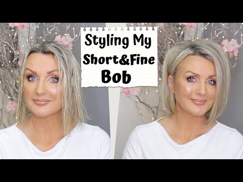 How I style My Short Fine Bob,Lots Of Volume