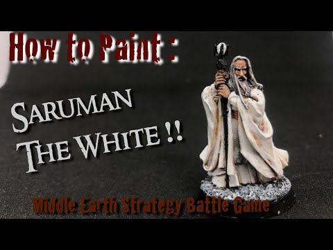 How to Paint Saruman - Middle Earth Strategy Battle Game Painting Tutorial - Isengard LOTR Army