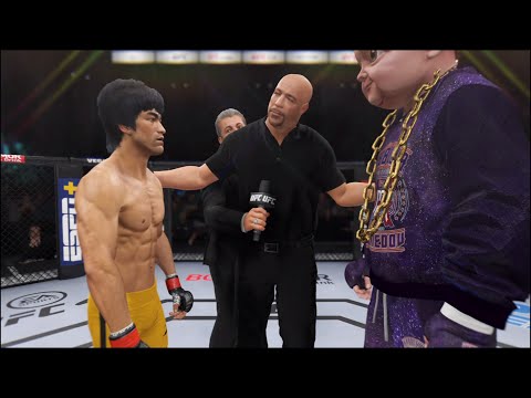 Bruce Lee vs. Giant Hasbulla - EA Sports UFC 4 - Epic Fight 🔥🐲