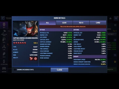 T3 Sharon RogersVs Cull stage 49 World Boss Ultimate Marvel Future Fight