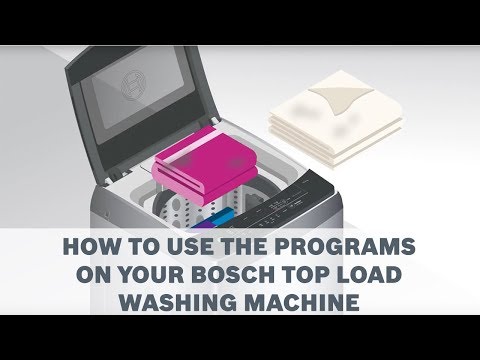 How to use the programs on your Bosch Top Load Washing...