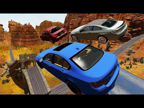 Cars VS Bridge JUMP #9 BMW Cars Crash - BeamNG Drive