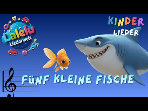 Fünf kleine Fische – Lustiges Zähl- und Bewegungslied | Lalelu Liederwelt 🐟🦈