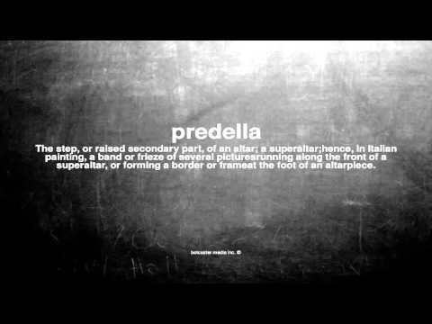 What does predella mean