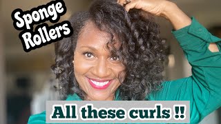 Dry Sponge Roller Set on Natural Hair