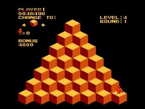 TAS Q*bert NES in 22:25 by unagi