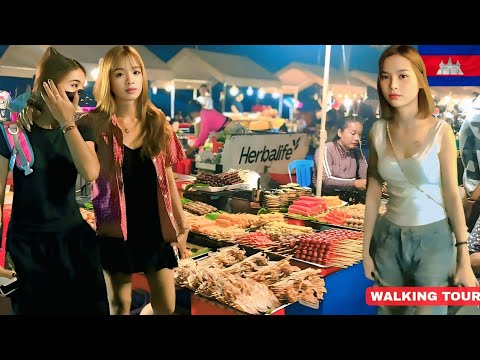 Unbelievable Street Food In Phnom Penh City| Khmer Food, Local Lifestyle& Weekend Night Market Vibes