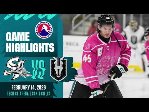 AHL HIGHLIGHTS | San Jose Barracuda vs. Henderson Silver Knights | February 14, 2026