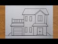 How To Draw A House For Beginners Easy House Drawing