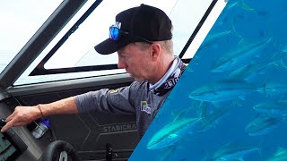 Jigging basics - How to use your sounder, Kingfish on jigs