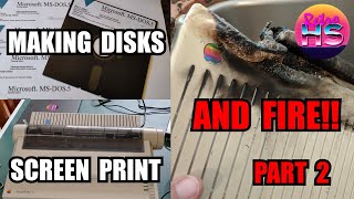 Restoring An Apple IIc - Part 2 - Disks, Screen Printing, Fire!