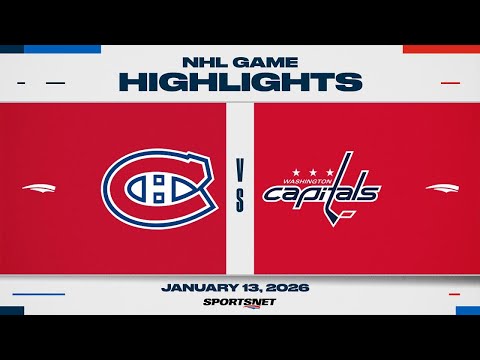 NHL Highlights | Canadiens vs. Capitals - January 13, 2026
