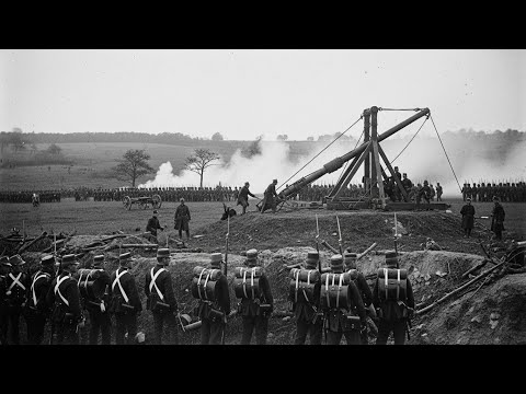Als sie die preußische Katapult sahen lachten die französischen Soldaten ohne die Niederlage zu sehn