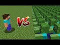 Minecraft Battle: NOOB vs PRO: HEROBRINE VS 10000 ZOMBIE CHALLENGE / Animation