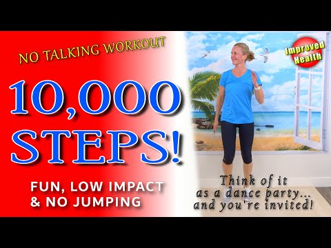 10000 Steps Workout | Fun, Low Impact, No Jumping Workout | Walk at Home with Improved Health????