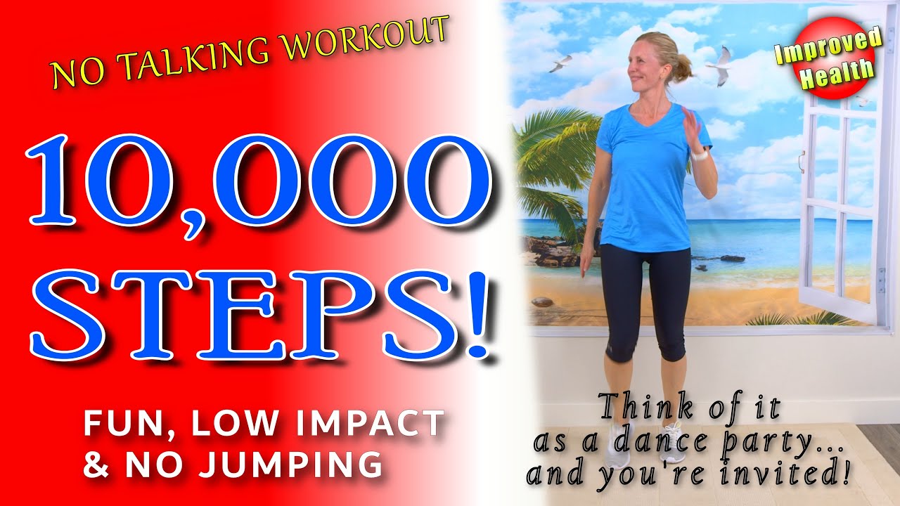 10000 Steps Workout | Fun, Low Impact, No Jumping Workout | Walk at Home with Improved Health💓 - YouTube