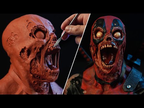 Sculpting DEADPOOL ZOMBIE | Marvel Zombies [ BUST ]