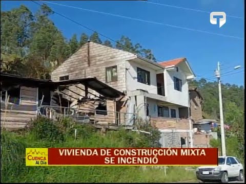 Vivienda de construcción mixta se incendió