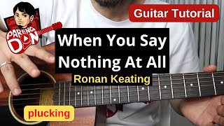 WHEN YOU SAY NOTHING AT ALL guitar tutorial |  RONAN KEATING
