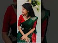 Green Saree With Contrast Blouse Contrast Blouse Saree Ideas Designer Blouse Cutting And Stitching