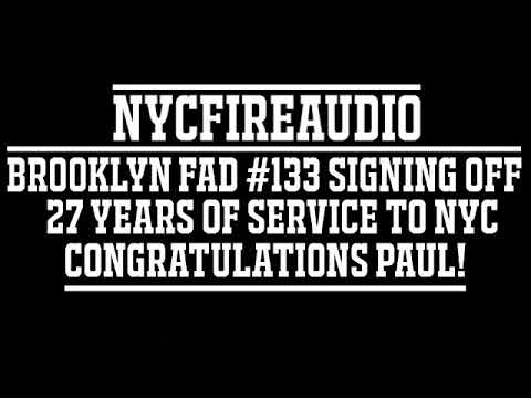 NYCFireAudio  - FDNY Dispatcher #133 Final Sign Off After 27 Years Of Service To NYC - 6/13/19