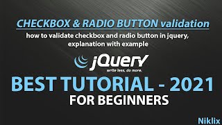 jQuery Checkbox Radio Button Validation | how to validate checkbox and radio button in jQuery tuts