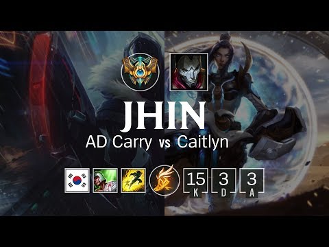 Jhin AD Carry vs Caitlyn - KR Challenger Patch 8.9