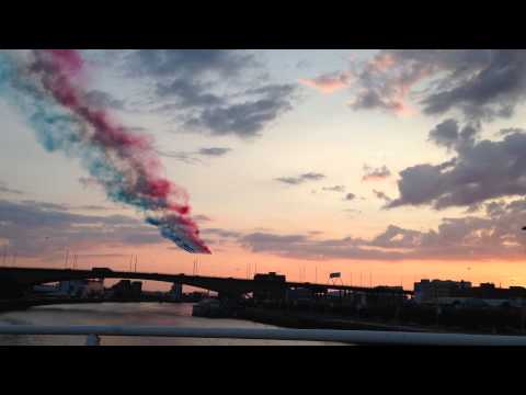 Red Arrows at Commonwealth Games Opening Ceremony in Glasgow,   23 July 2014