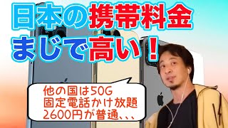 日本の携帯電話使用料金が高いのは、iPhoneが原因です!【ひろゆき】