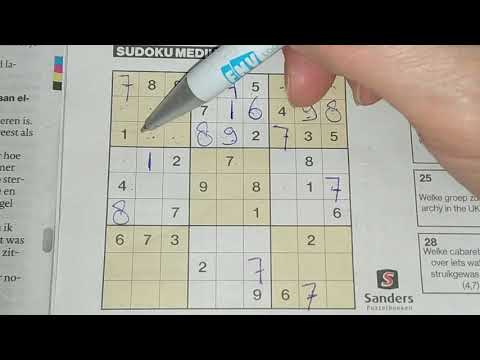 Our daily Sudoku practice continues. (#432) Medium Sudoku puzzle. 02-08-2020