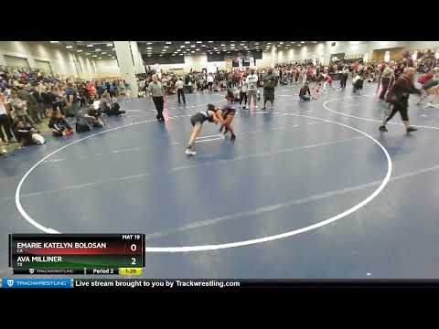 122 Lbs Cons. Round 3 - Ava Milliner, TX Vs Emarie Katelyn Bolosan, CA 120d