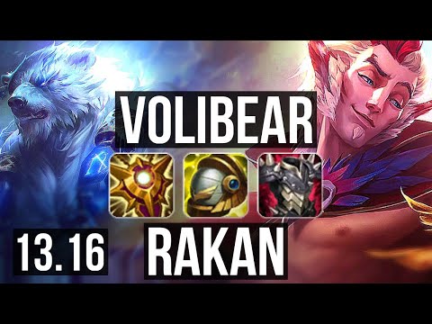 VOLIBEAR & Tristana vs RAKAN & Kai'Sa (SUP) | 800+ games | KR Diamond | 13.16