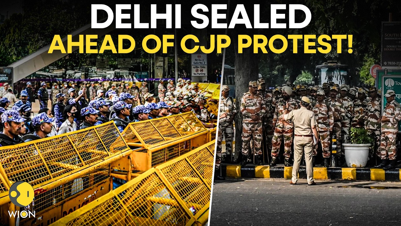 CJP Protest LIVE: Delhi Tightens Security Ahead of CJP, INDIA Bloc Protest Over CEC, SIR Row | WION