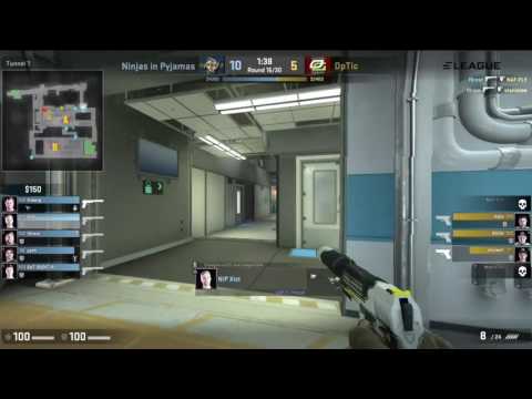 NiP vs OpTic - f0rest get kicked after 3 HS |ELEAGUE Season 1|