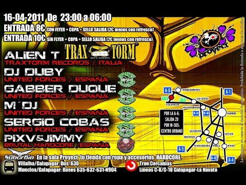 Gabber Duque United Forces Hardcore Italia con Alien-T @ Sala Proyect ( Madrid) 16-04-2011