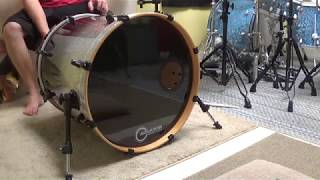 Video thumbnail for 20 Aquarian Regulator w/ Super Kick II on 20x20 maple bass drum head test by Haze Music