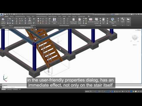 Getting Started with Advance Steel: Part 16 - Modifying the stair width
