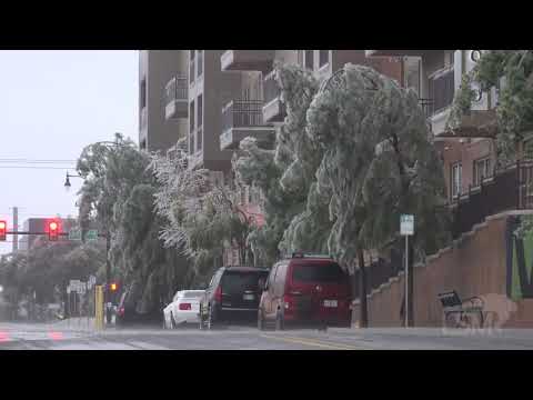 10/27/2020 Oklahoma City, Oklahoma Historic Ice Storm/Van Flipped/Bending Trees