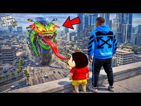 Franklin & Shinchan Found a CURSED MONSTER BIKE in GTA 5!