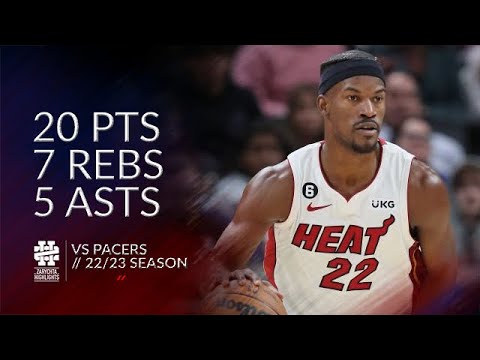 Jimmy Butler 20 pts 7 rebs 5 asts vs Pacers 22/23 season