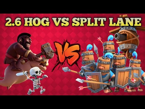 2.6 Hog Cycle Vs Split lane deck - 2.6 Hog Cycle Vs Royal hogs recruits deck - Hog cycle gameplay OP