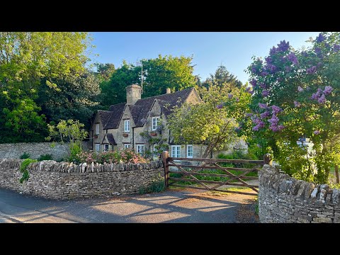Breathtaking SPRING WALK in the English Countryside | COTSWOLDS Village Hatherop