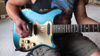 Video thumbnail for 1964 Orig Epiphone  Olympic Double Pacific Blue Blues Player Wear! Eddie Vegas by eddievegas1