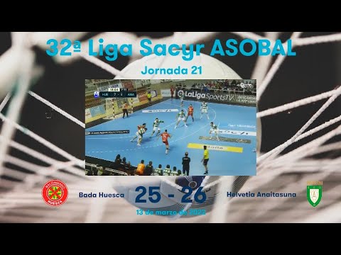 32ª Liga Sacyr ASOBAL J21: Bada Huesca - Helvetia Anaitasuna 25-26