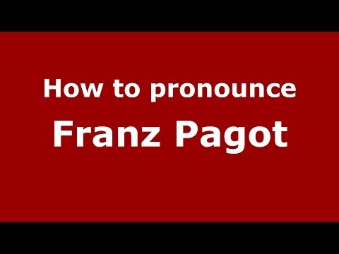 How to pronounce Franz Pagot (Italian/Italy) - PronounceNames.com