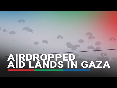 Airdropped aid lands in Gaza as blast, smoke seen near border with Israel ABS CBN News