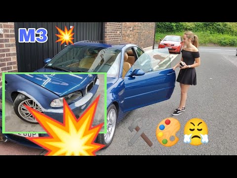 DISGUSTO😓BMW M3 ROZADO⚡😤…Conducen la JEFA👮‍♀️ e IZARO💃 Reparar y pintar 🛠️🎨