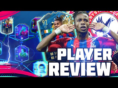 BEST STRIKER ON THE GAME?! TEAM OF THE SEASON WILFRIED ZAHA PLAYER REVIEW-FIFA 20 ULTIMATE TEAM!!