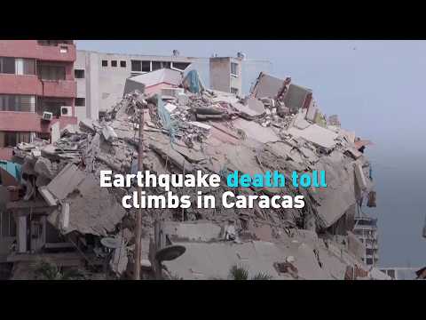 Earthquake death toll climbs in Caracas